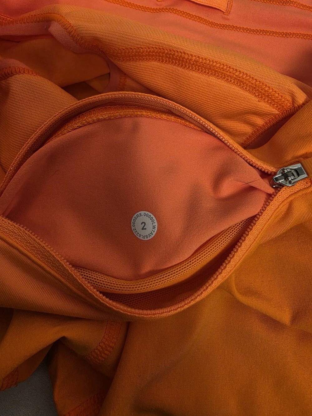 Lululemon Speed Up Low Rise Lined Running Shorts Neon Orange - Size 2 - Picture 4 of 5